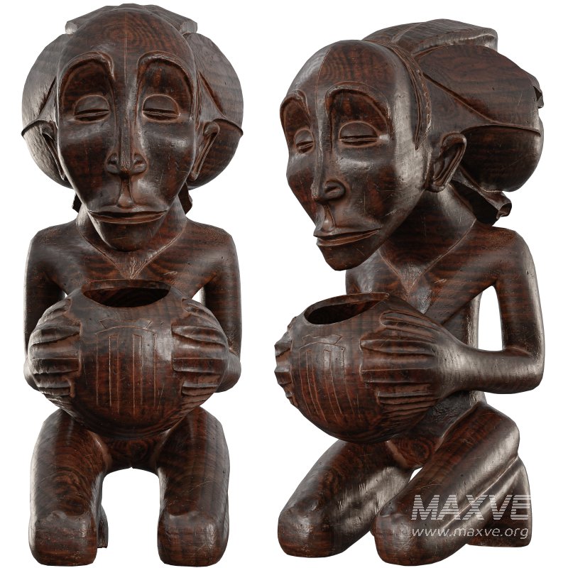 Traditional African Wood Sculpture - Image 6