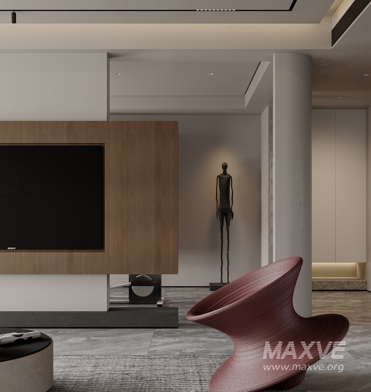 Modern living room and dining room interior scene - Image 5