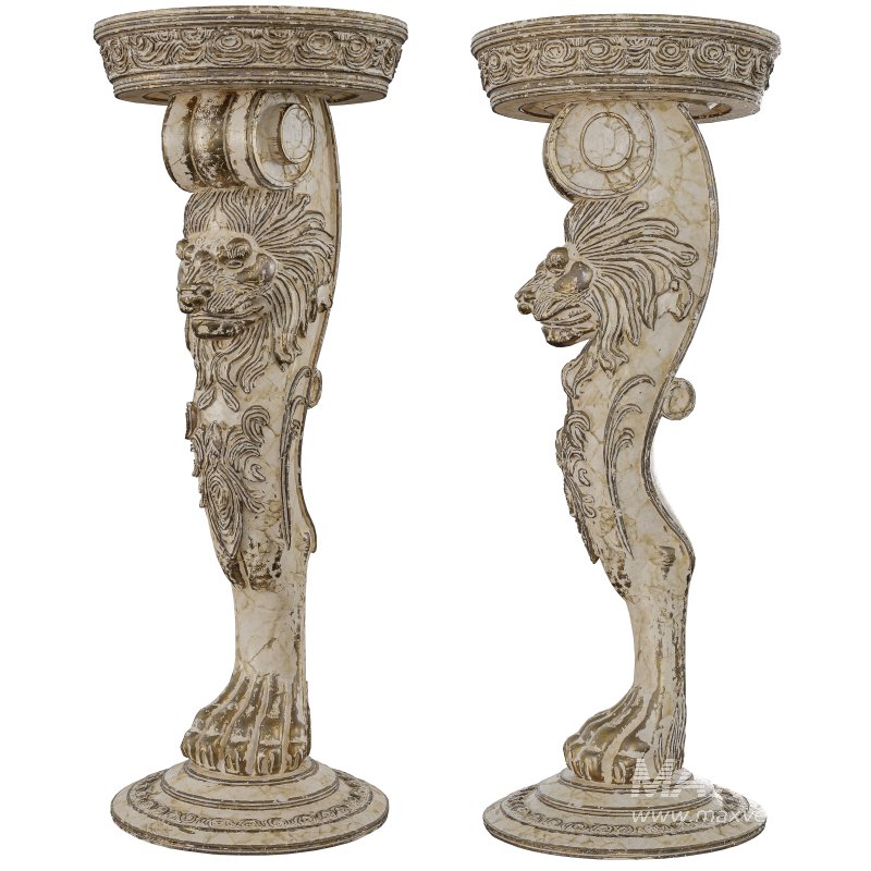 Antique Lion table decor - Image 2