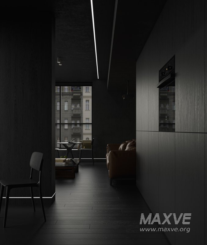 Modern living room and dining room interior scene - Image 3