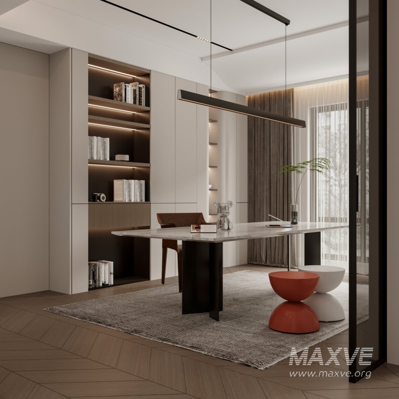 modern bedroom office room dressing room bathroom - Image 5