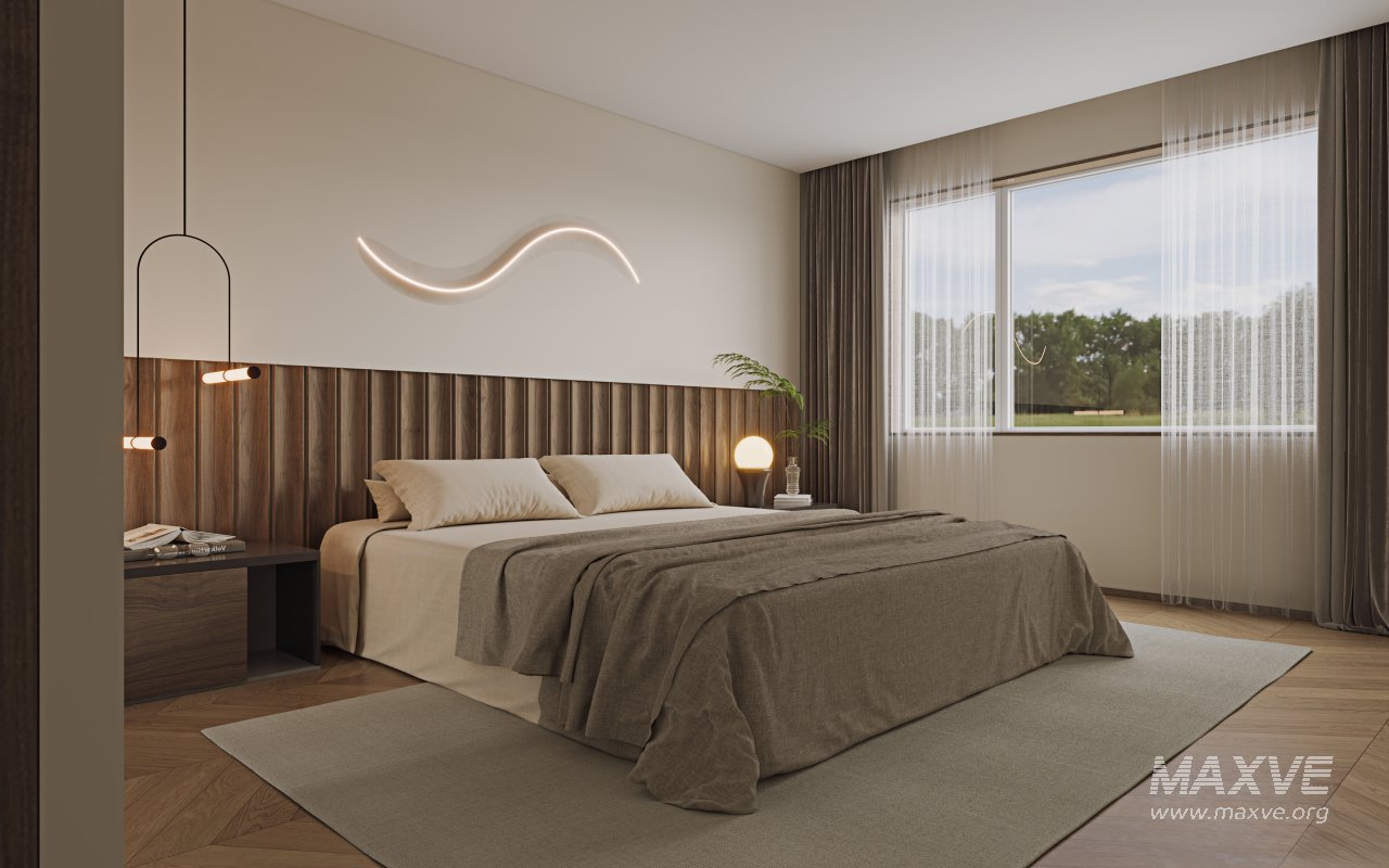 Modern living room and dining room kitchen bedroom interior scene - Image 7