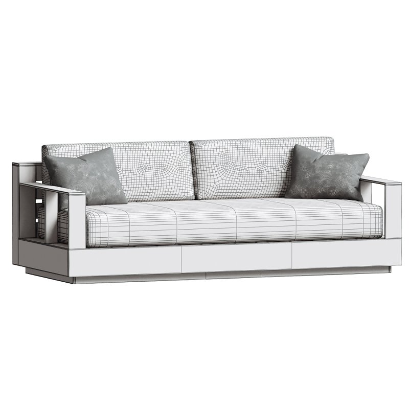 Bal Harbour Outdoor Teak Sofa - Image 1