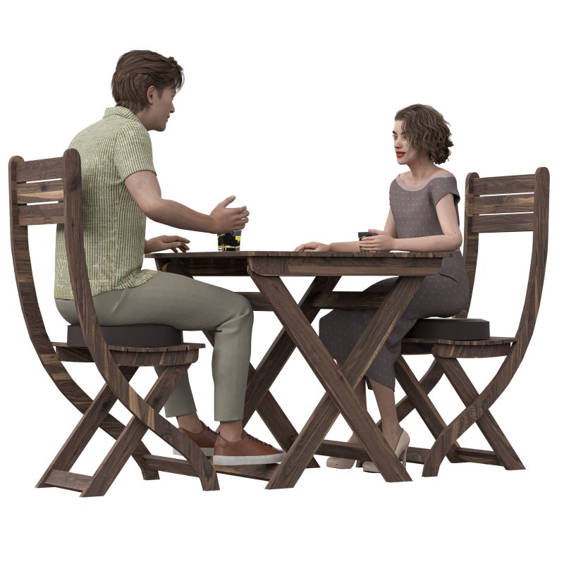 man and woman dining scene - Image 4