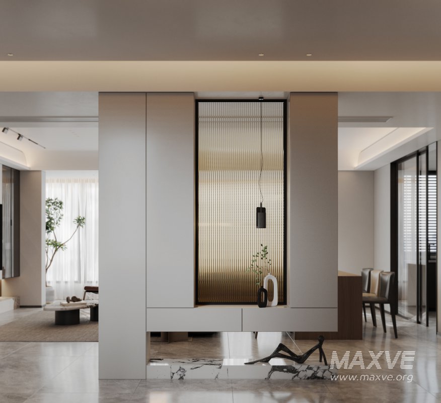 Modern living room and dining room interior scene - Image 3