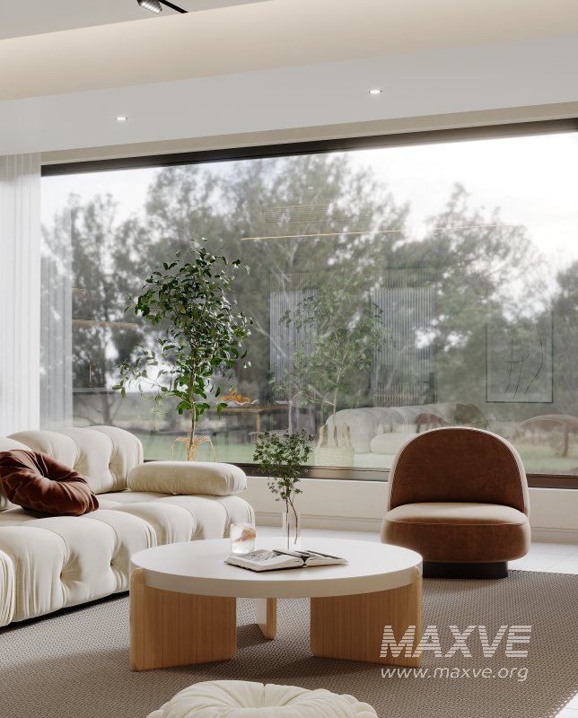 Modern living room and dining room interior scene - Image 3