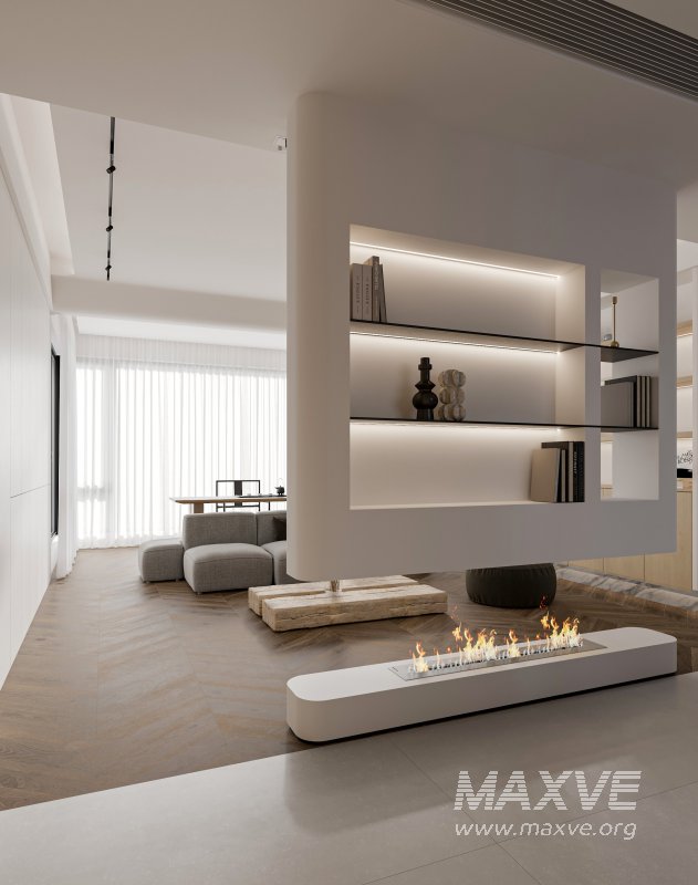 Modern living room and dining room interior scene - Image 5