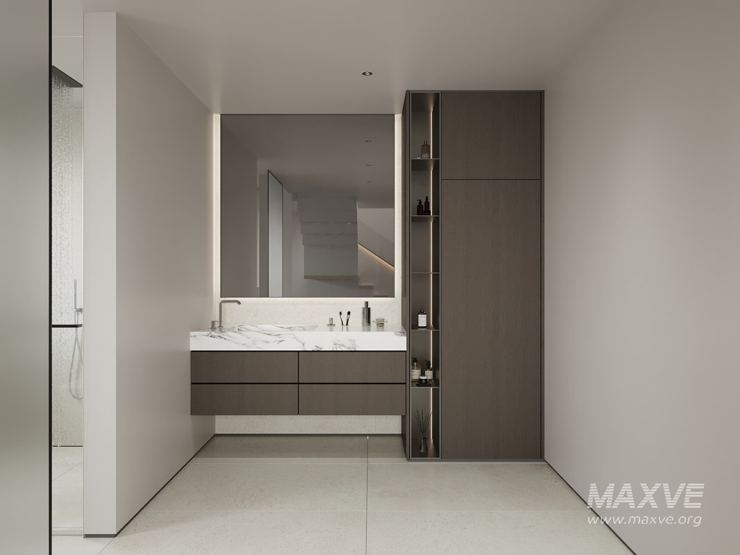 Modern living room and dining room interior scene - Image 2