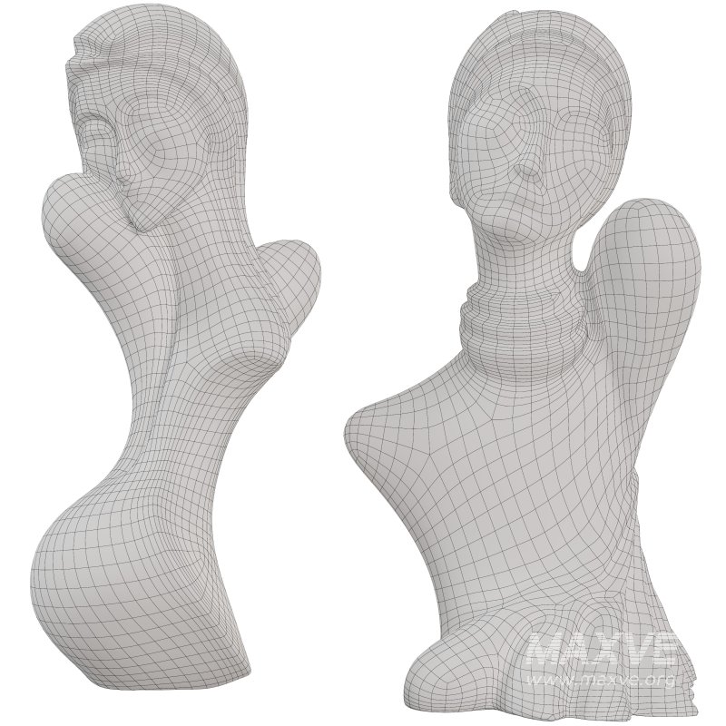 Two abstract woman Statue - Image 1