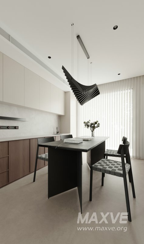 Modern living room and dining room interior scene - Image 2