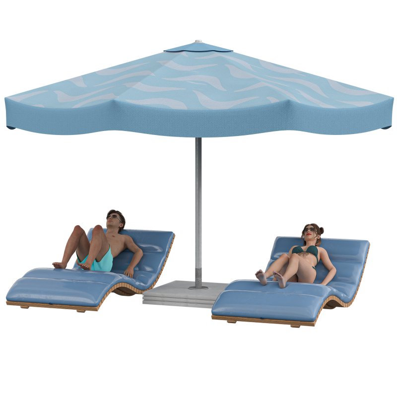 Sunbathing Lounge Duo - Image 1