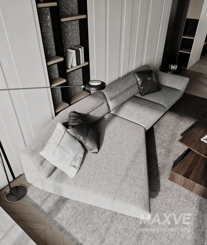 Modern living room and dining room interior scene - Image 8