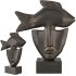 Surreal Fish Crown Face Sculpture - Thumbnail 5