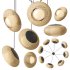 Bamboo 8 Lampshades Cluster Pendant Lamp - Thumbnail 3