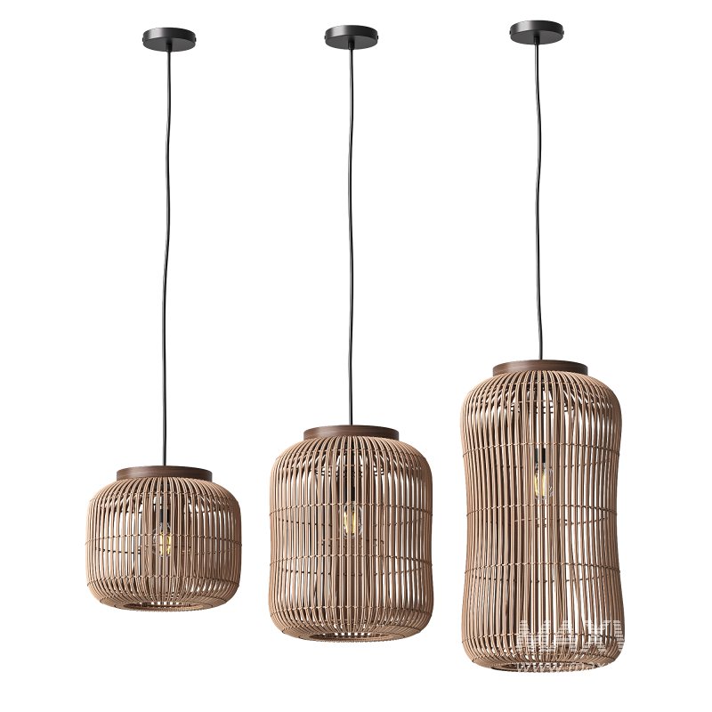 Natural Rattan Hanging Lamp - Image 3