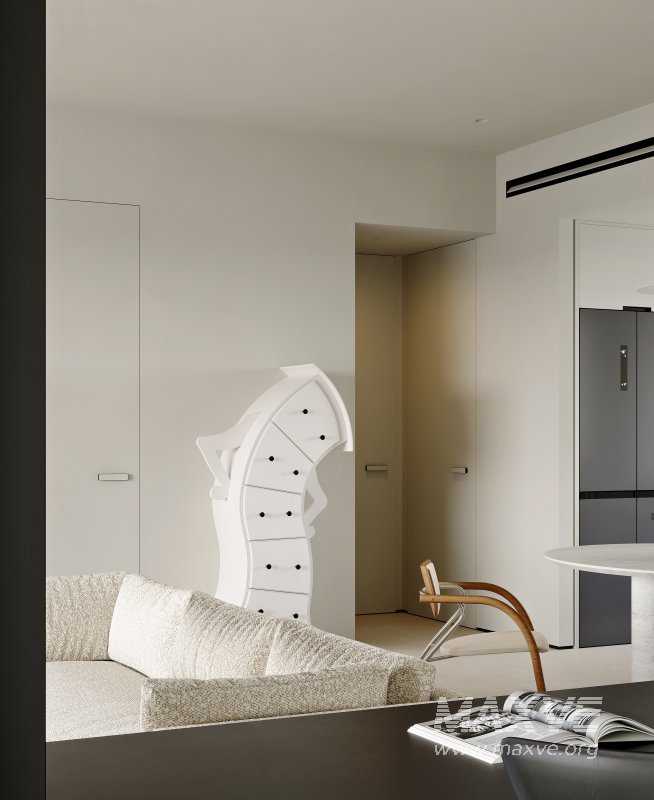 Modern living room and dining room interior scene - Image 3