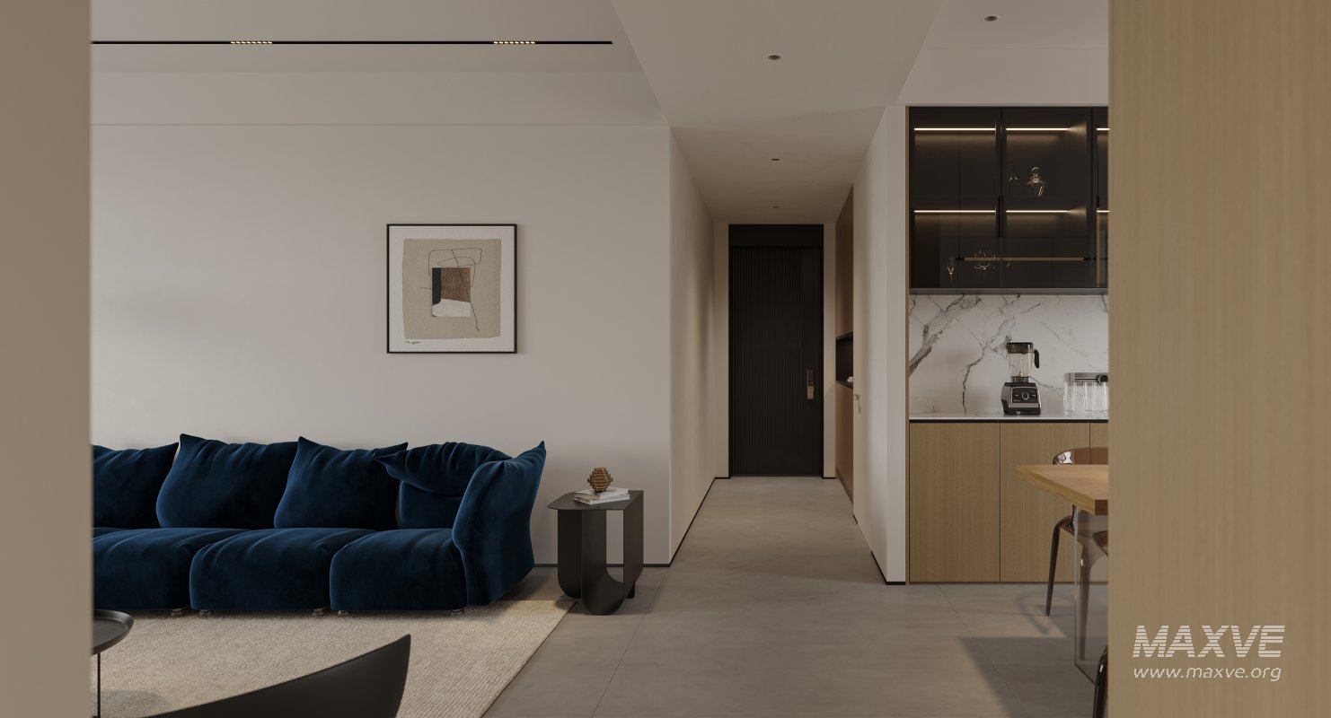 Modern living room and dining room interior scene - Image 6