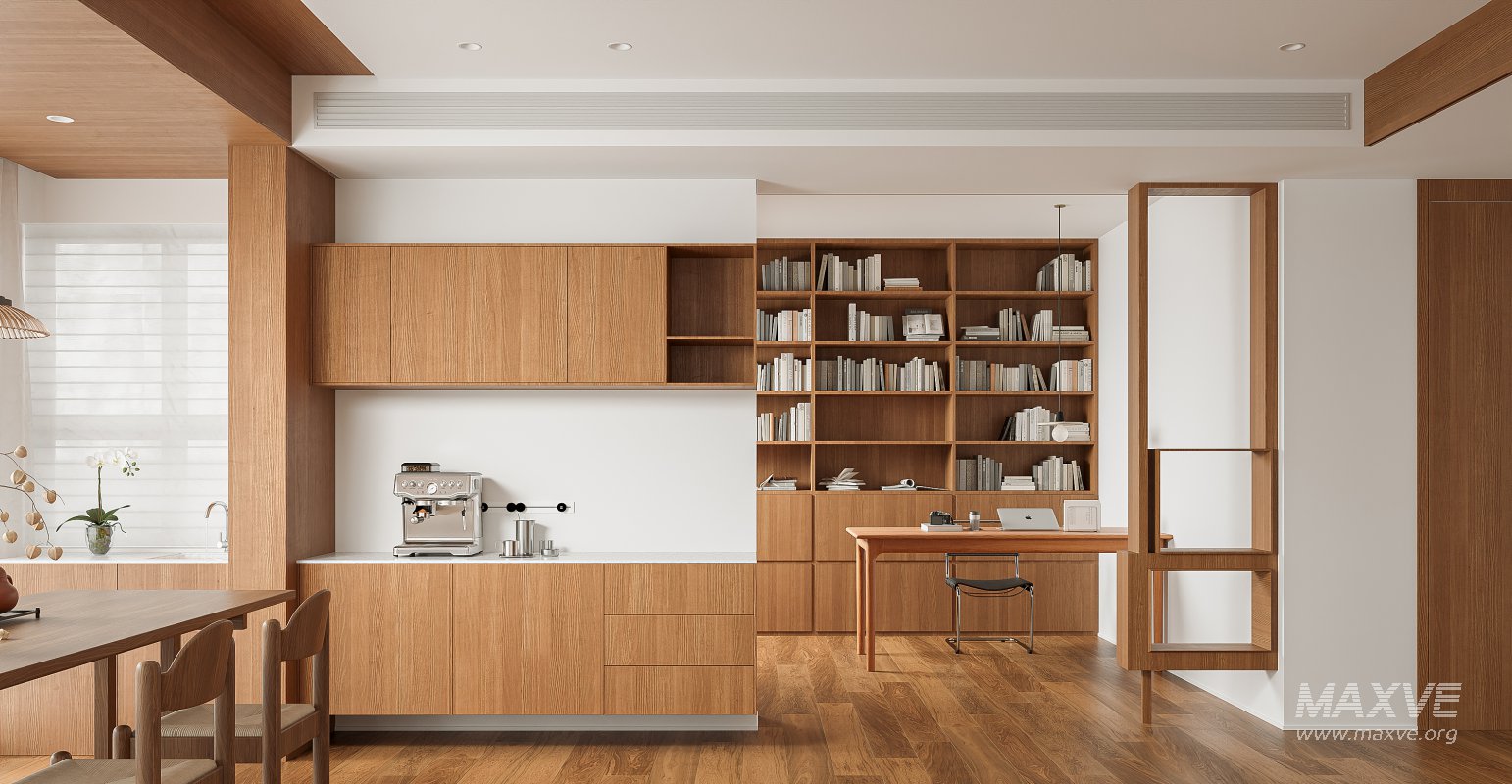 Modern living room and dining room interior scene - Image 5