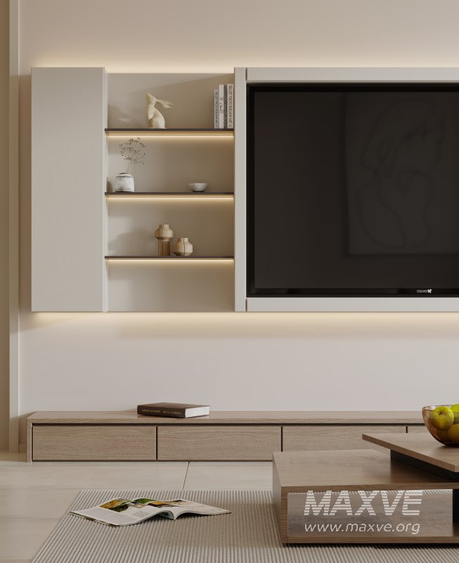 Modern living room and dining room interior scene - Image 2