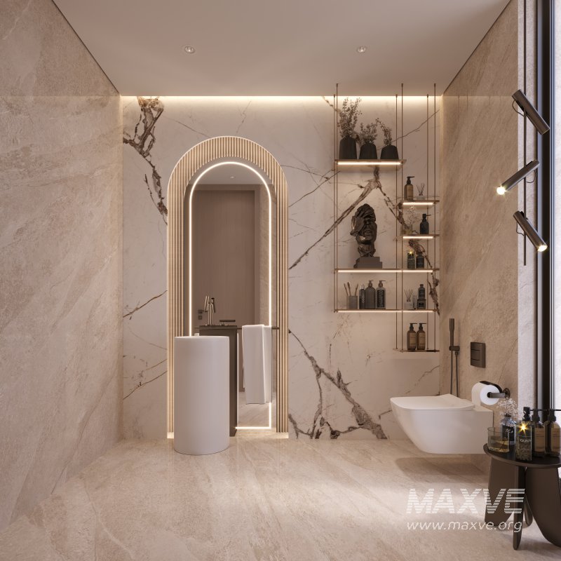 Luxury Unique Guest Bathroom - Image 3