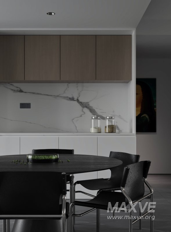 Modern living room and dining room interior scene - Image 4