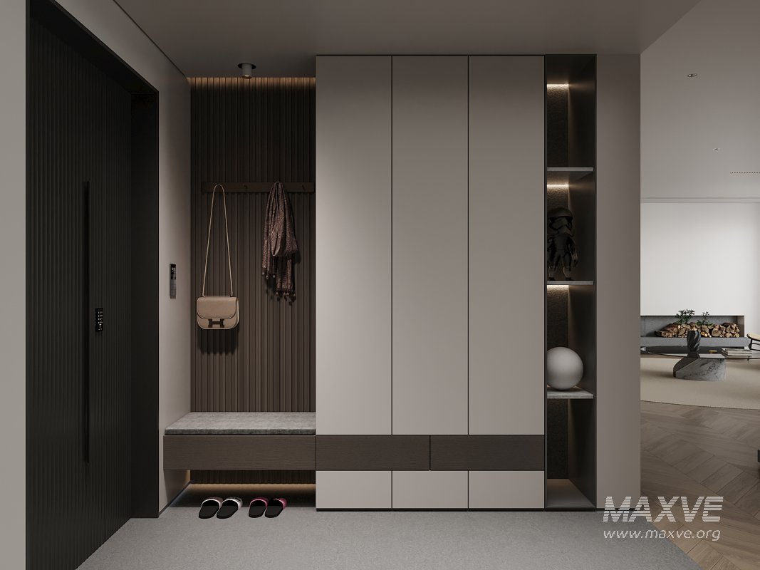 Modern living room and dining room interior scene - Image 3