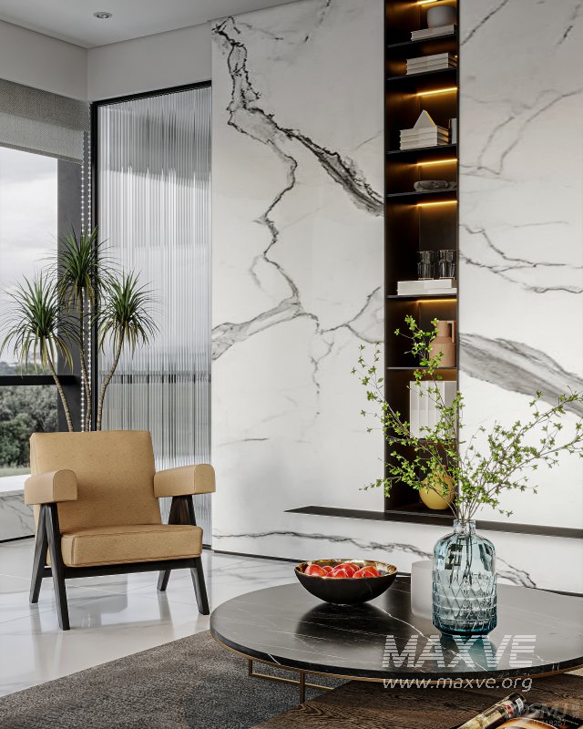 Modern living room and dining room interior scene - Image 4