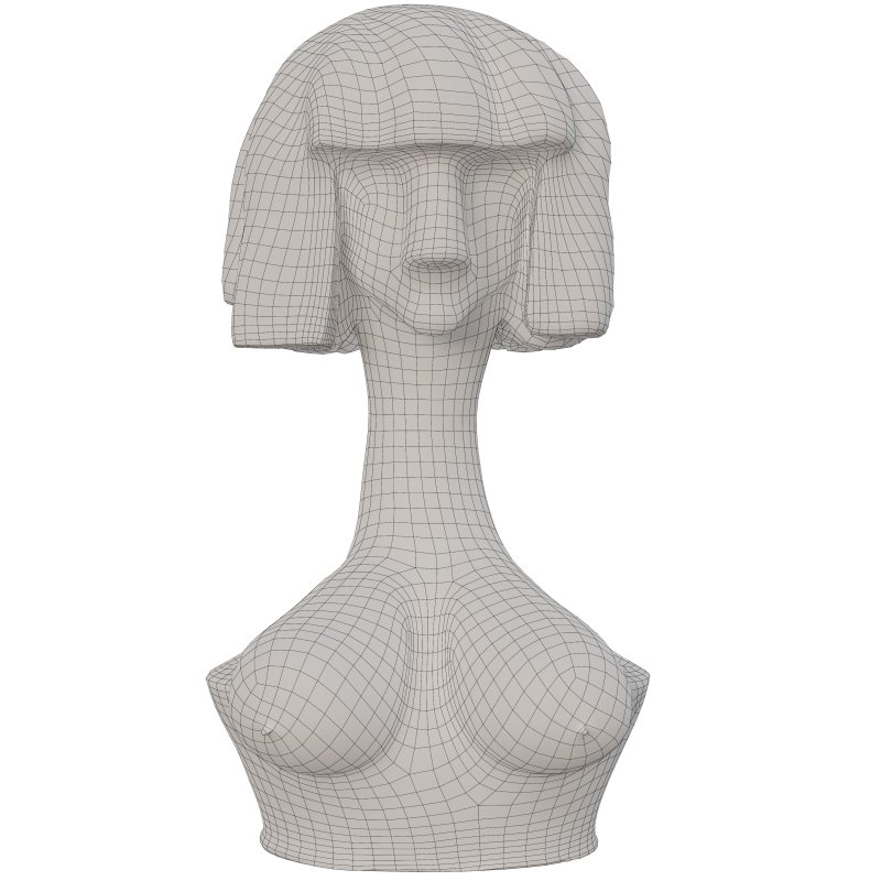 Ancient Stone Bust – Minimalist Female Figure - Image 4