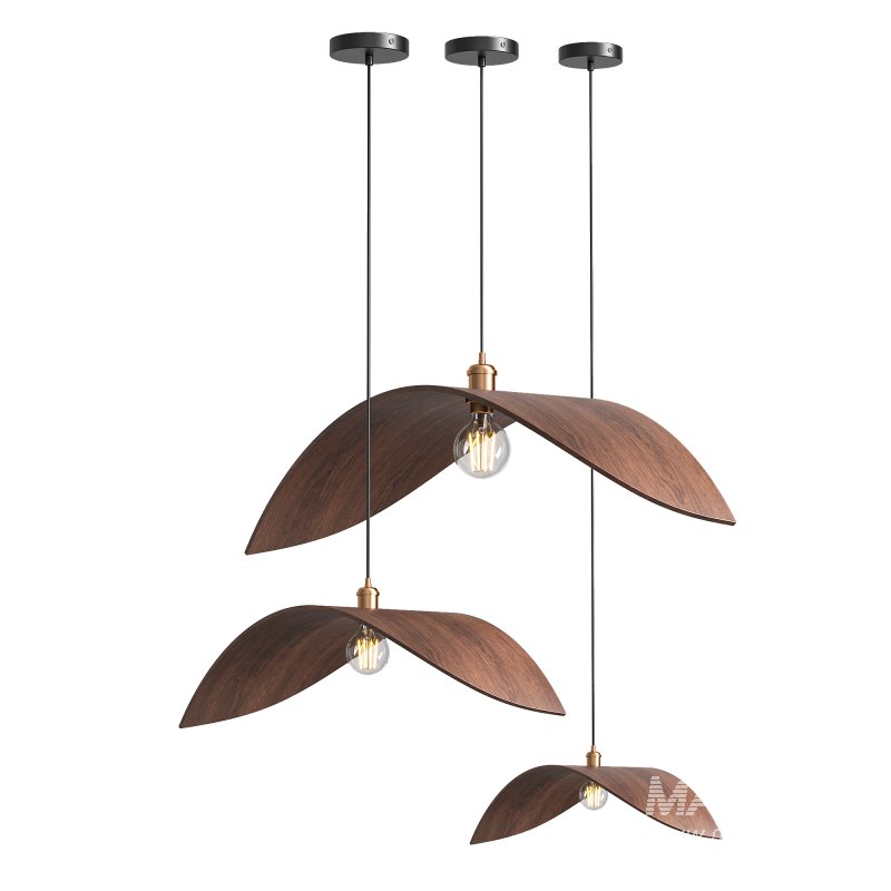 Japandi Wooden Pendant Light - Image 2