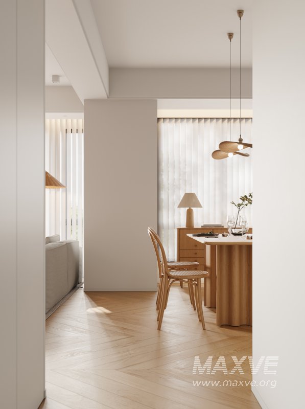 Modern living room and dining room interior scene - Image 5