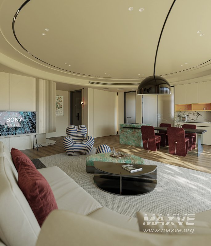 Modern living and dining room - Image 1