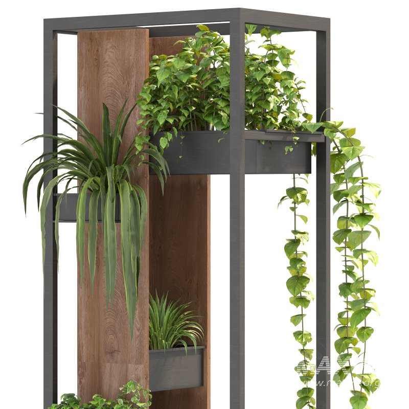 Metal and Wood Plant Stand - Image 4