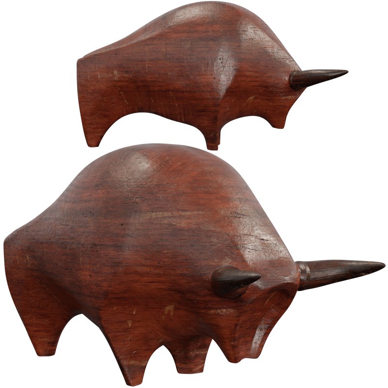 Three Stylized Cow Set Decorative Statue - Image 5