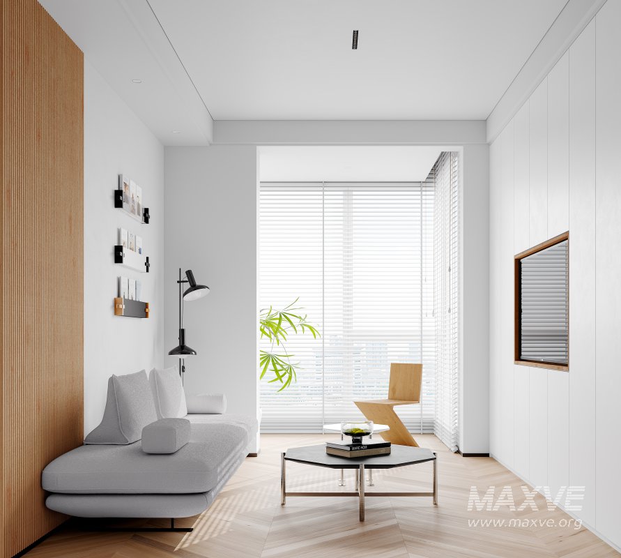 Modern living room and dining room interior scene - Image 8