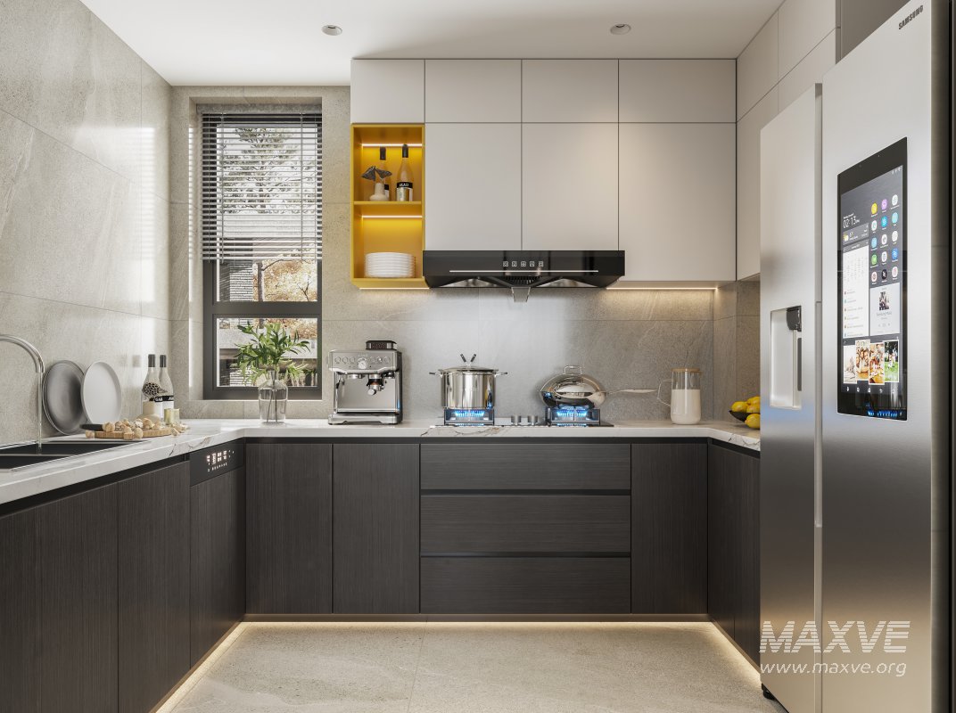 Modern living room and dining room bedroom interior scene - Image 7