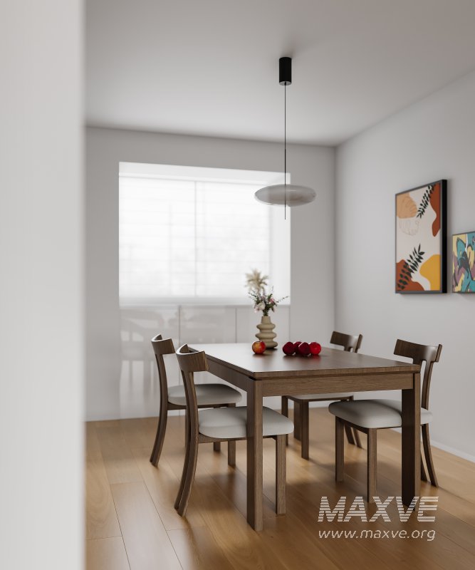 Modern living room and dining room interior scene - Image 4