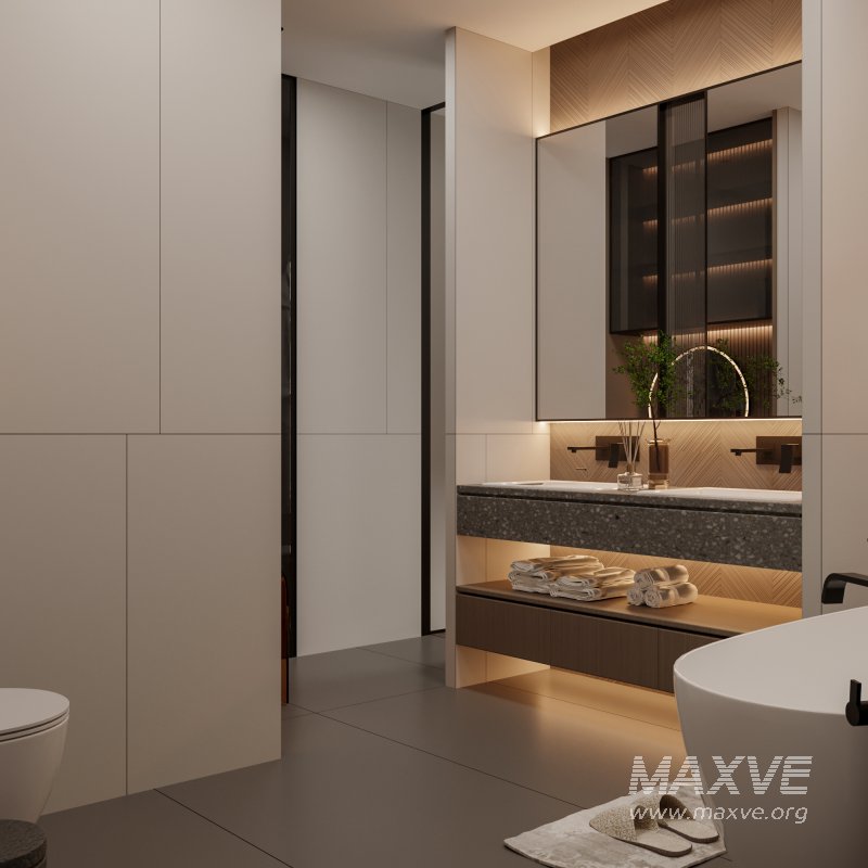 modern bedroom office room dressing room bathroom - Image 2