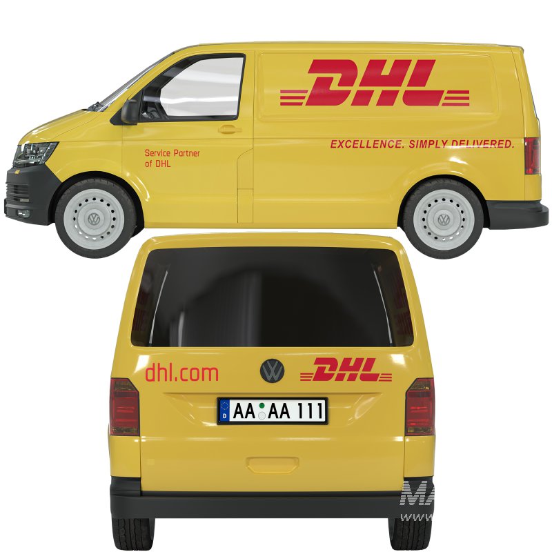 DHL and Aramex_ Post Van - Image 1