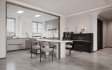 Modern living room and dining room kitchen interior scene - Thumbnail 2