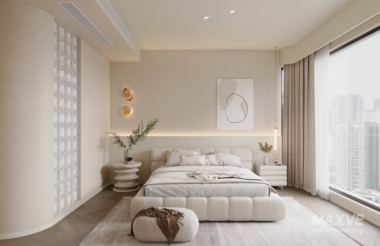 Modern living room and dining room bedroom interior scene - Image 6