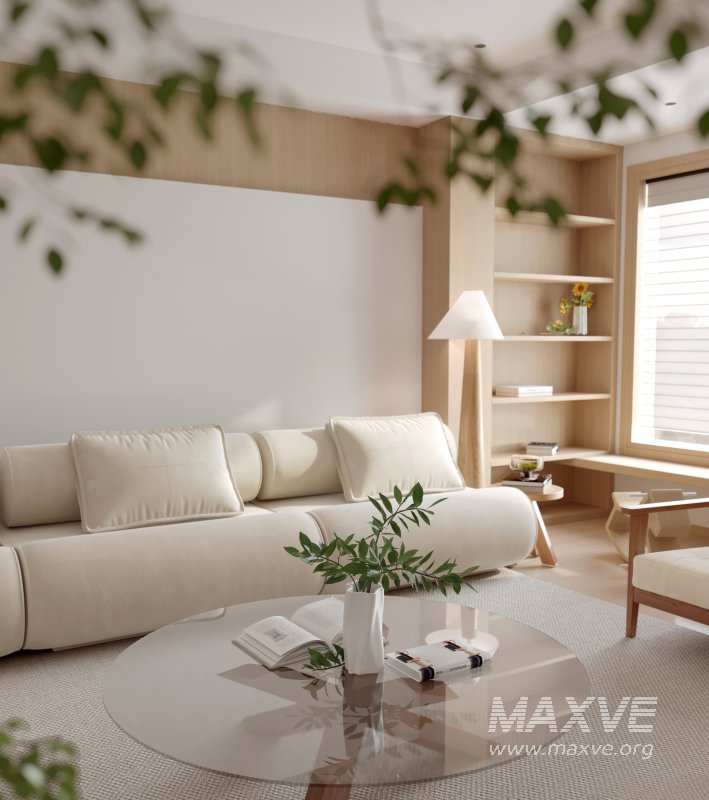 Modern living room and dining room interior scene - Image 5