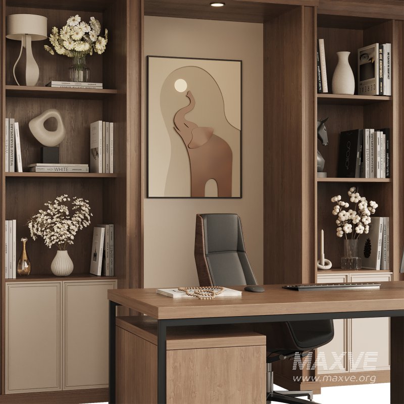 Office Set52 – Boss Desk - Image 3