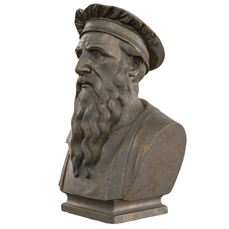 Antique Leonardo_da_Vinci Statue - Image 1