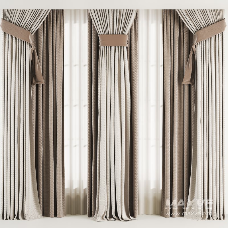 Silk and Cotton Curtain Set 76 - Image 1
