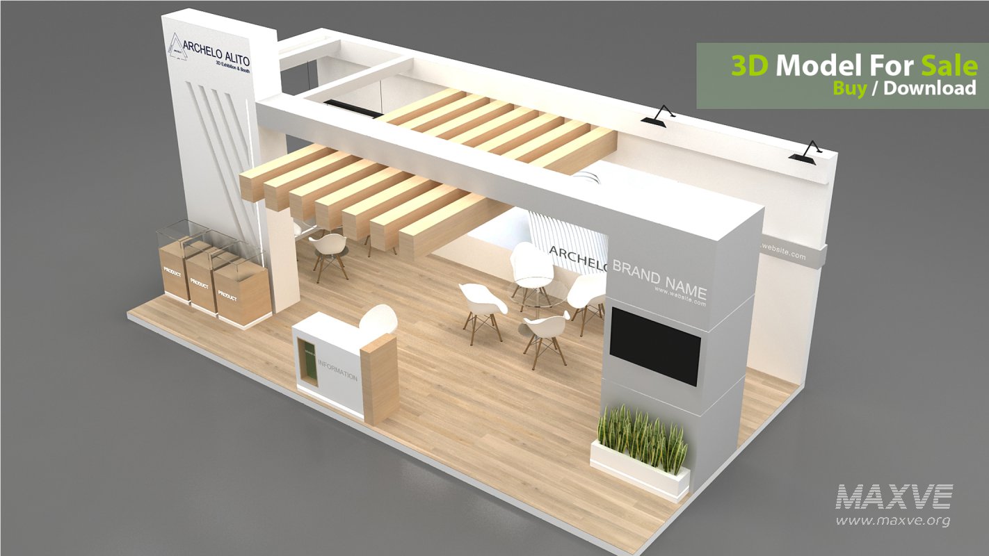 Exhibition Booth 3D Model - Image 1