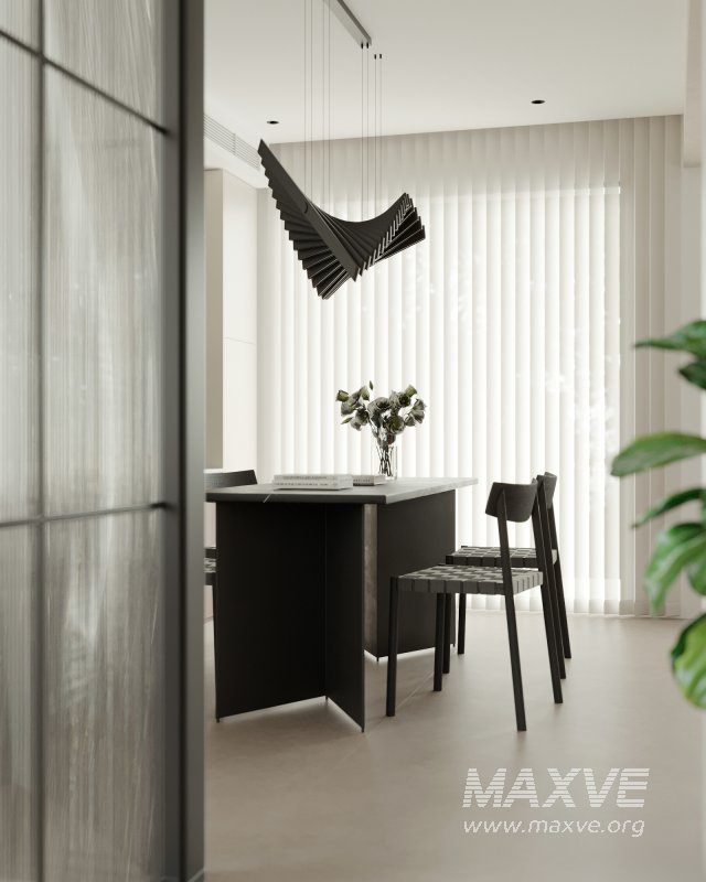 Modern living room and dining room interior scene - Image 3