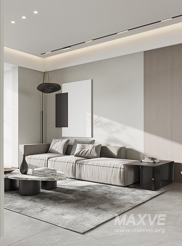 Modern living room and dining room interior scene - Image 8