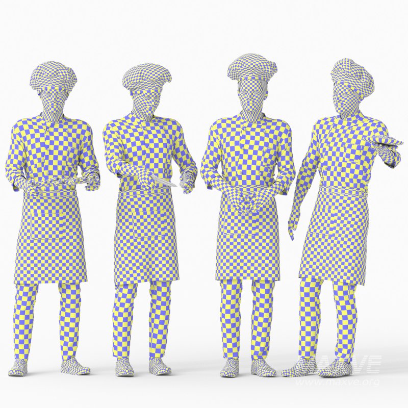 Chef Man in restaurant 04 poses - Image 2