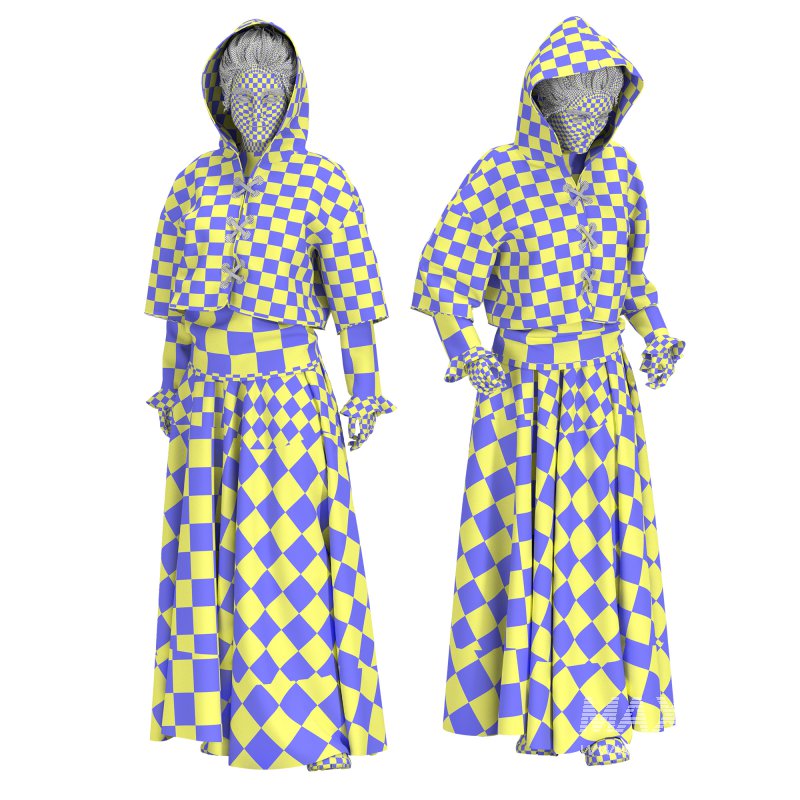 Medival Vintage Woman Outfit - Image 2