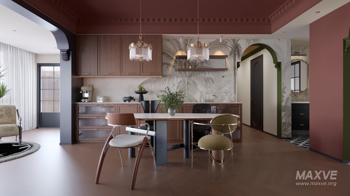 Eclectic living and dining room interior - Image 3